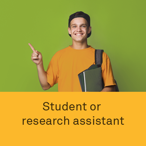 button student or research assistant